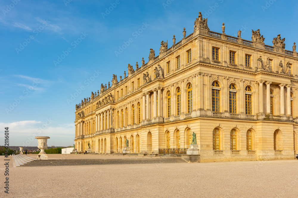 Versailles palace facade outside Paris, France Versailles palace facade outside Paris, France