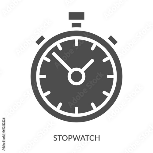 Stopwatch Icon Line Style. Design Vector Illustration