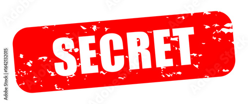 SECRET アイコン イラスト シンプル ベクター素材 レッド