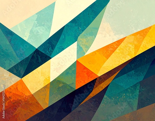 Abstract colorful geometric design