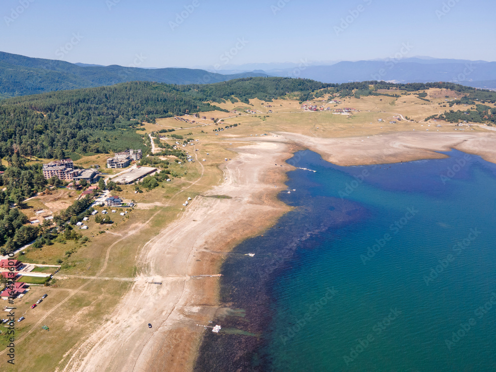 Fototapeta premium Summer view of Batak Reservoir, Bulgaria