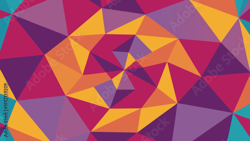 Abstract geometric background with colorful triangles suitable for various design projects