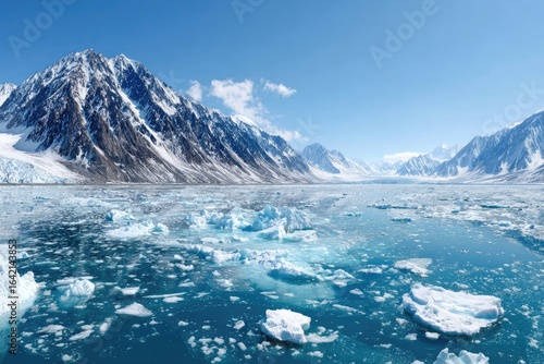 Wallpaper Mural Ice floes and mountains in a vast arctic landscape. Torontodigital.ca