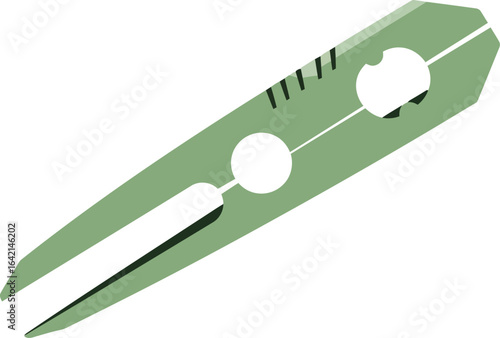 Green garden pruning shears vector illustration for plant care and gardening tools design 