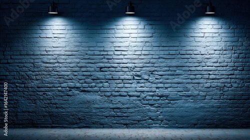 Dramatic Brick Wall with Moody Lighting, Perfect for Backgrounds, Presentations, and Creative Projects