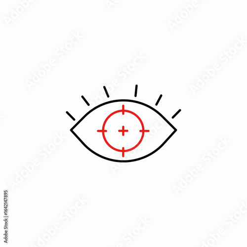 eye target icon sign vector