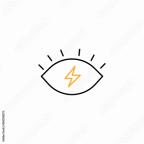 power eye icon sign vector