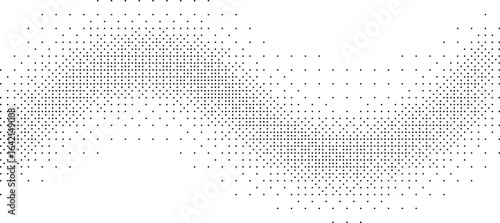 Abstract halftone wave pattern with soft gradient effect in monochrome style perfect for modern backgrounds digital art templates retro textures and minimal design projects