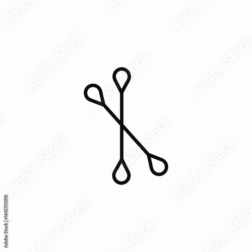 ear cotton tips icon sign vector
