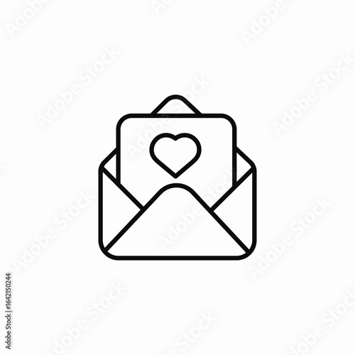 love letter icon sign vector