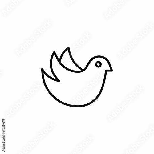 wings bird icon sign vector