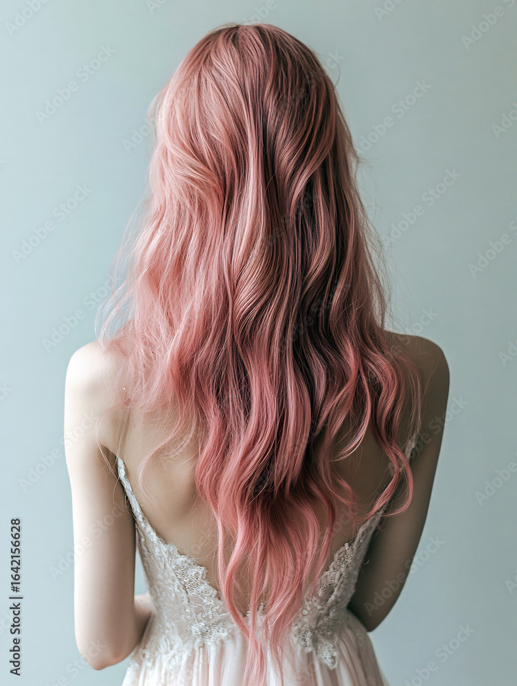 Fototapeta premium Rose Gold Hair Waves