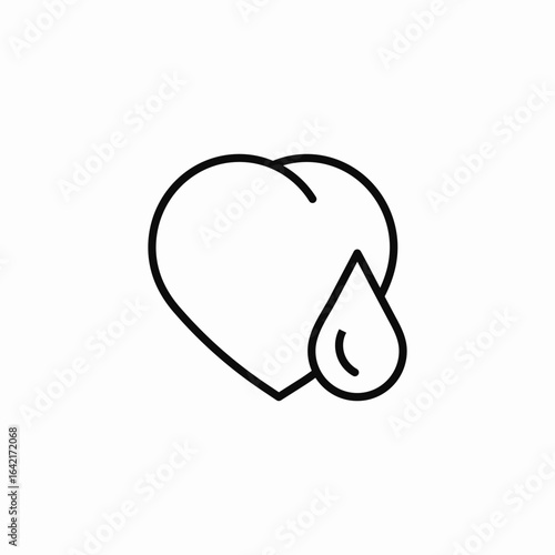 heart blood icon sign vector