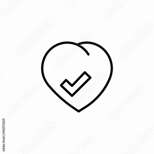 heart completed icon sign vector