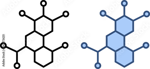 Enzymes Icon Vector Illustration | Biology, Chemistry and Medical Symbol Design