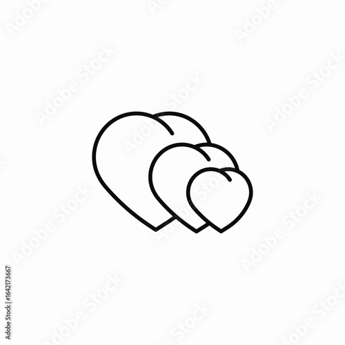 heart row icon sign vector