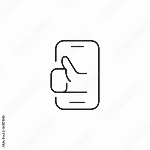 digital thumbsup icon sign vector
