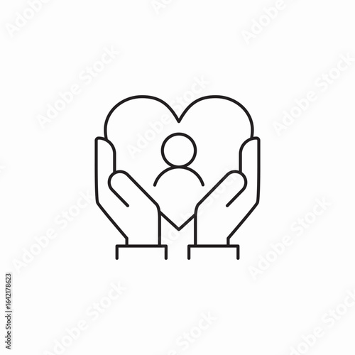 love and support icon sign vector