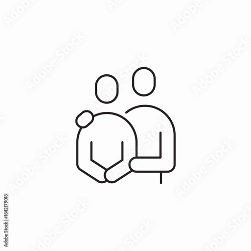 people consoling icon sign vector