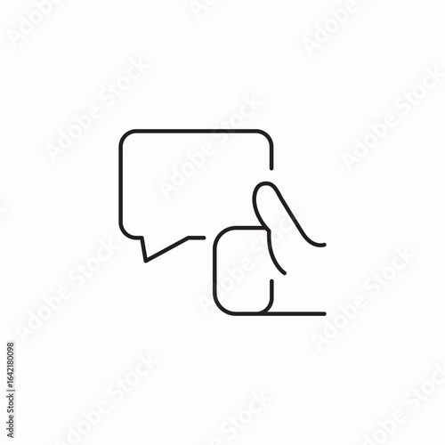 thumbs up comment icon sign vector