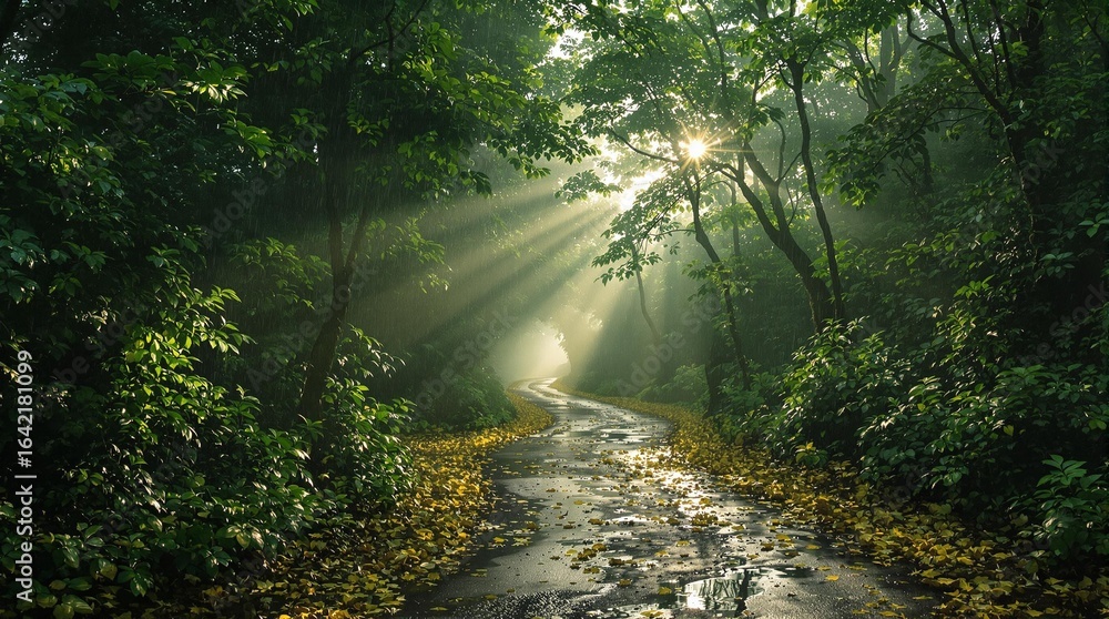 Obraz premium morning in the forest