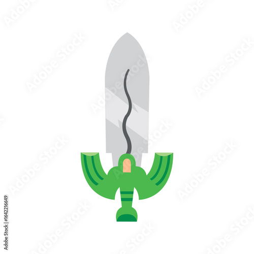 Ornate Fantasy Sword Blade. Vector