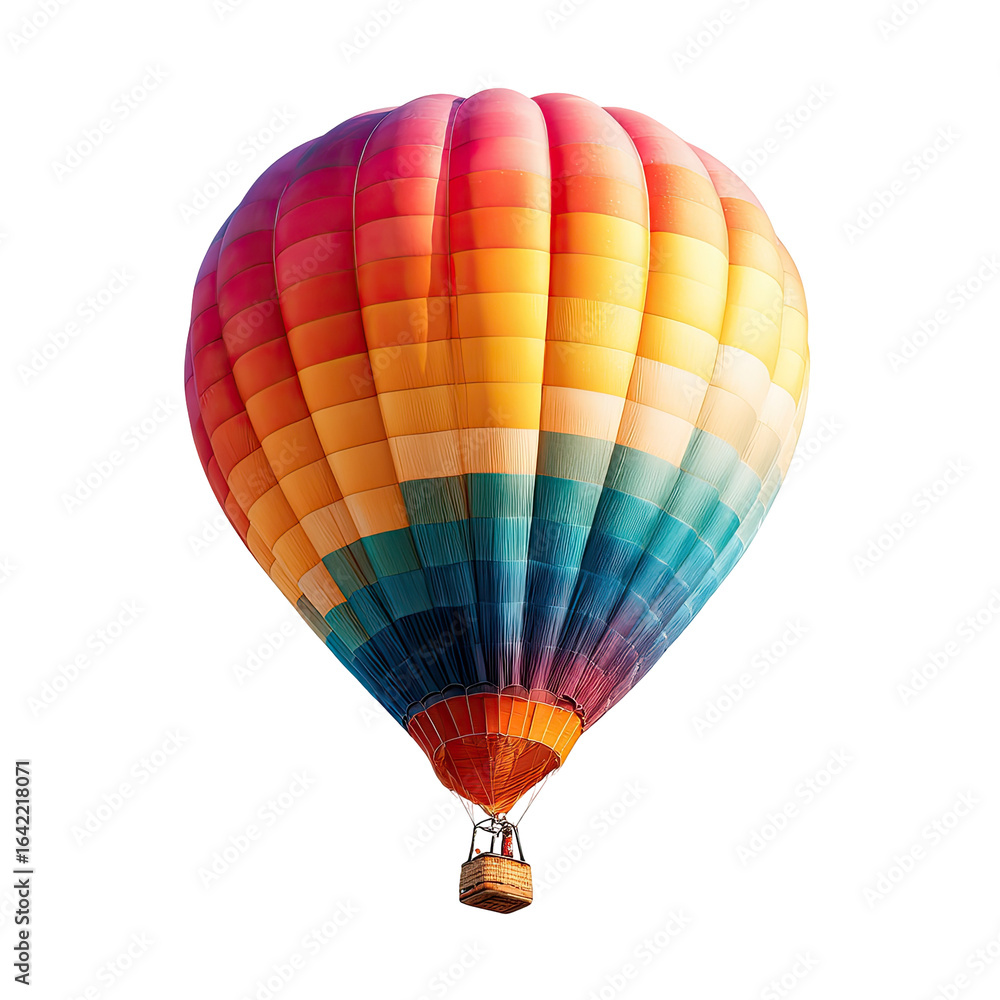 Fototapeta premium Colorful hot air balloon against black background (1)