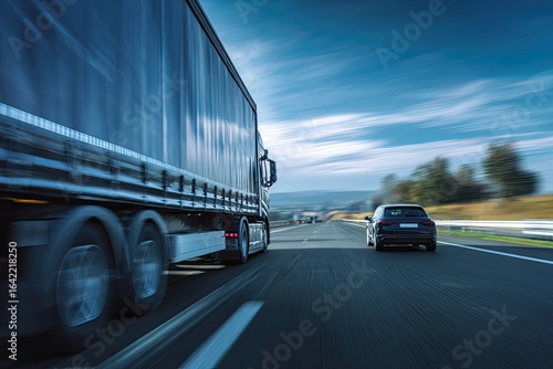 Highway Truck and Car