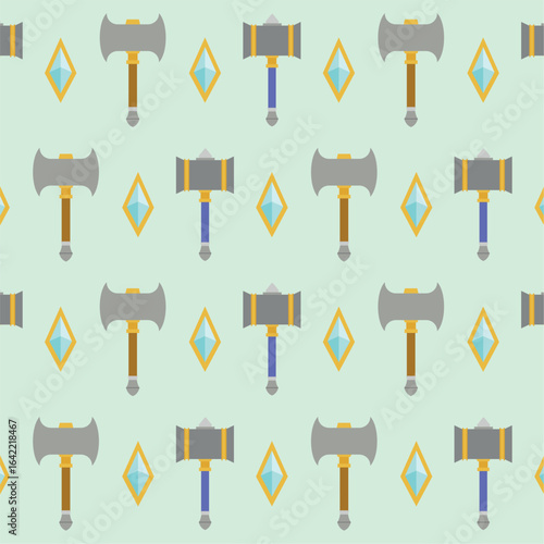 Medieval Weapons and Gems. Vector