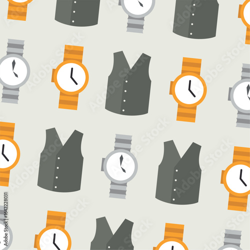 Formal menswear pattern. Vector