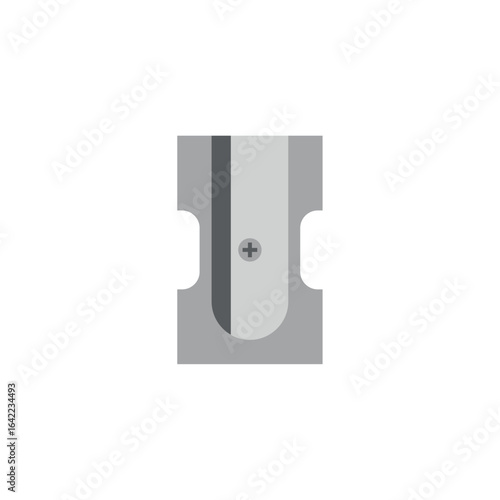 Gray pencil sharpener tool. Vector