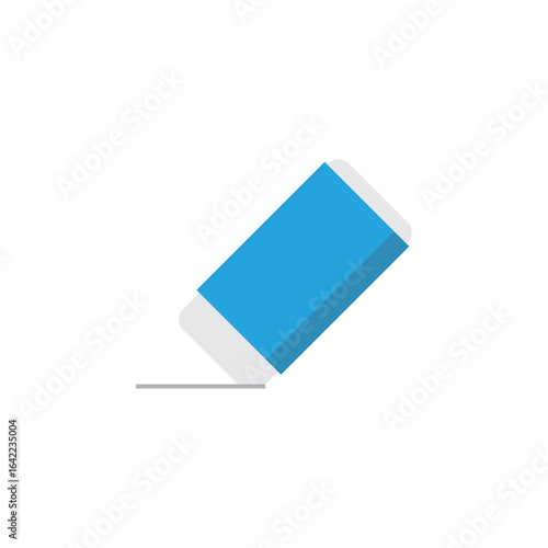 Blue eraser cleaning tool. Vector