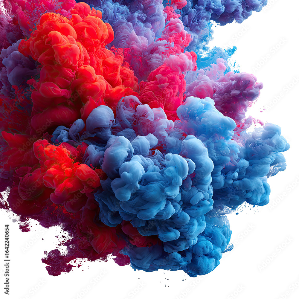 Fototapeta premium Abstract vibrant ink explosion