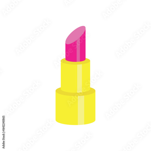 Pink lipstick tube. Vector