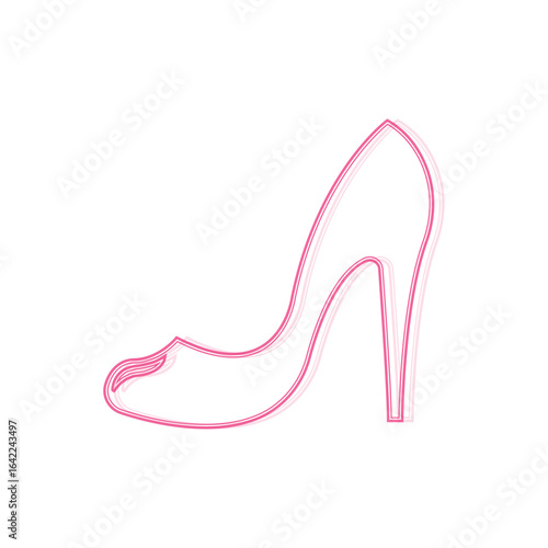High heel shoe icon. Vector