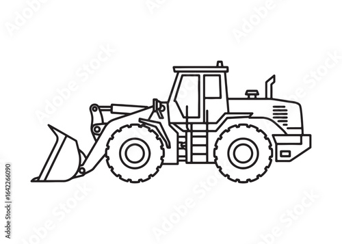 Construction equipment icon of a bulldozer vector