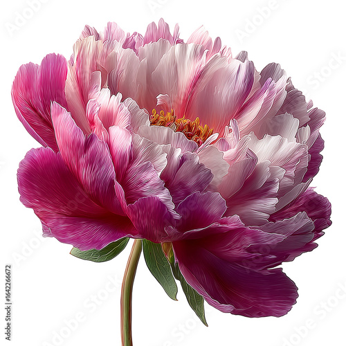 Beautiful pink peony blossom bloom floral botanical spring garden flora art isolated on transparent background 