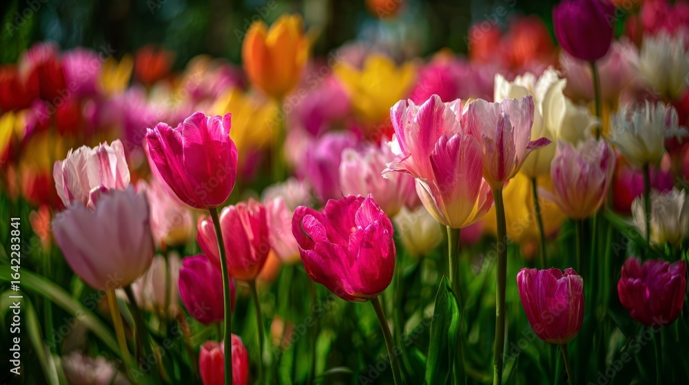 Fototapeta premium Colorful tulip garden