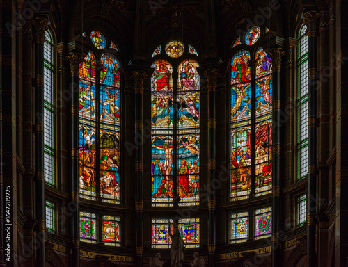 Photography Windows inside the Basilica of Saint nicholas church in amsterdam