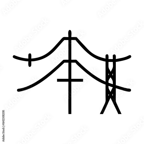 A stark and modern illustration showcases the infrastructure of power lines, conveying the energy that shapes our world. 