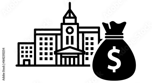Municipal Finance Investment with University Icon