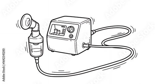 black and white nebulizer machine clip art preview