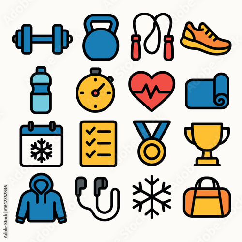 Fitness icons promote exercise indoors effectively