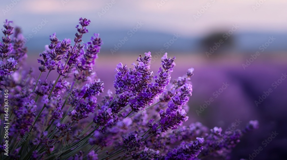Fototapeta premium Purple lavender blossoms closeup
