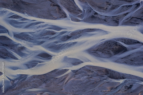 Wallpaper Mural Abstract Aerial View of Glacial Rivers in Iceland Torontodigital.ca