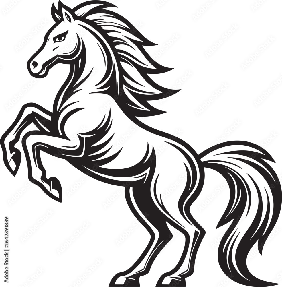 Fototapeta premium Majestic Horse Rearing Up