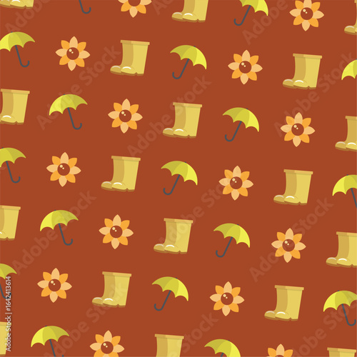 Autumn weather pattern design. Vector