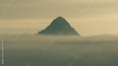 Wallpaper Mural Mountain peak rising above a sea of mist. Torontodigital.ca