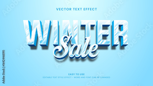 winter sale editable text effect