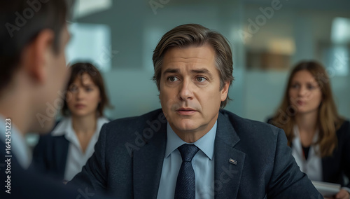 Man in a suit, possibly a diplomat, standing confidently. Suitable for international business presentations or political campaigns visuals.